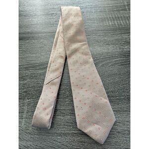 Stafford Vintage Executive Imported Italian Silk Men Tie Lined Tan Floral